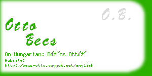 otto becs business card